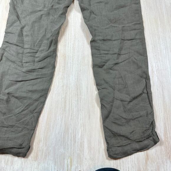 REVOLVE Joie 100% Linen Martesha Linen Pants in Fatigue Casual Lightweight 4 - Picture 8 of 14